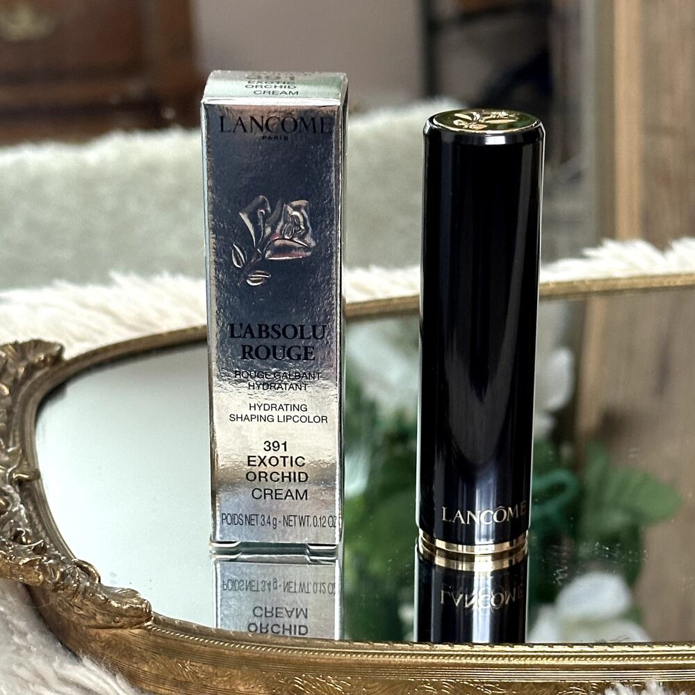 New! Lancome L'absolu Rouge Click Top Shaping Lipstick 391 Exotic Orchid Cream - Picture 2 of 5